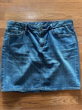 Eddie Bauer Blue Denim Mini Skirt